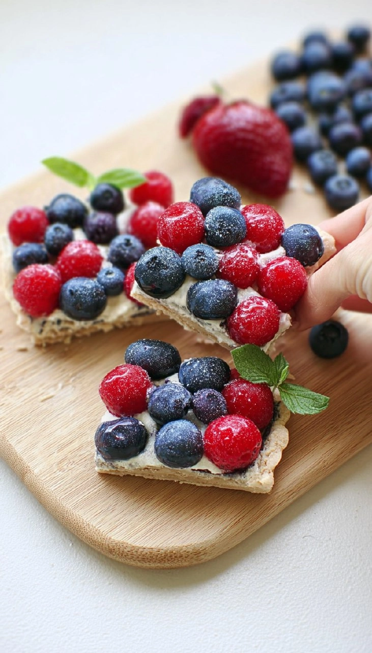 Red, White, and Blue Berry Dessert Bites
