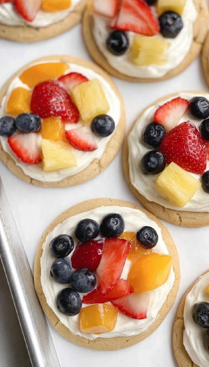 Sugar Cookie Fruit Pizzas