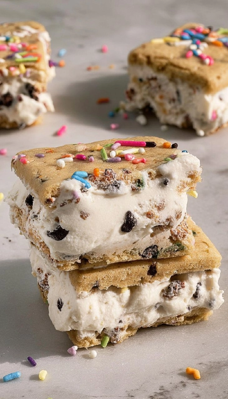 Vegan Cookie Dough Ice Cream Sandwiches