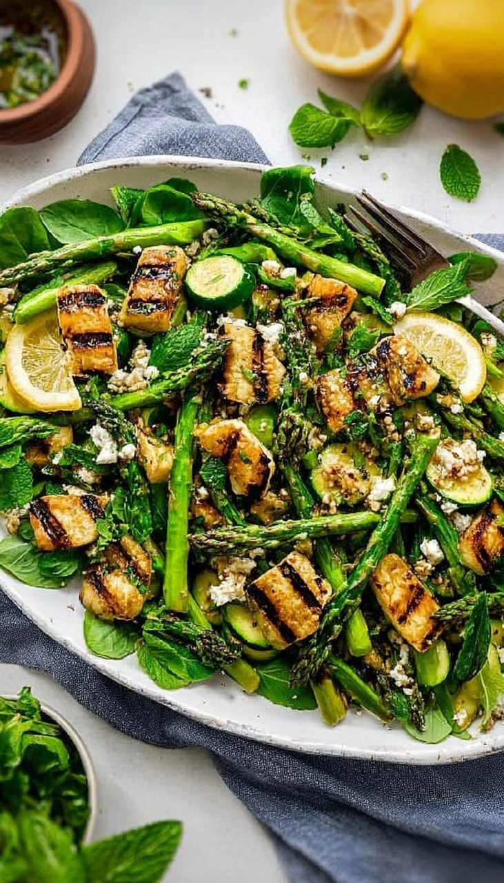 Grilled Asparagus & Zucchini Salad