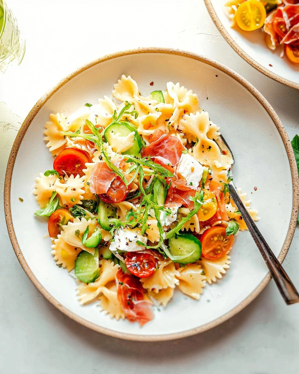 Prosciutto Melon Pasta Salad