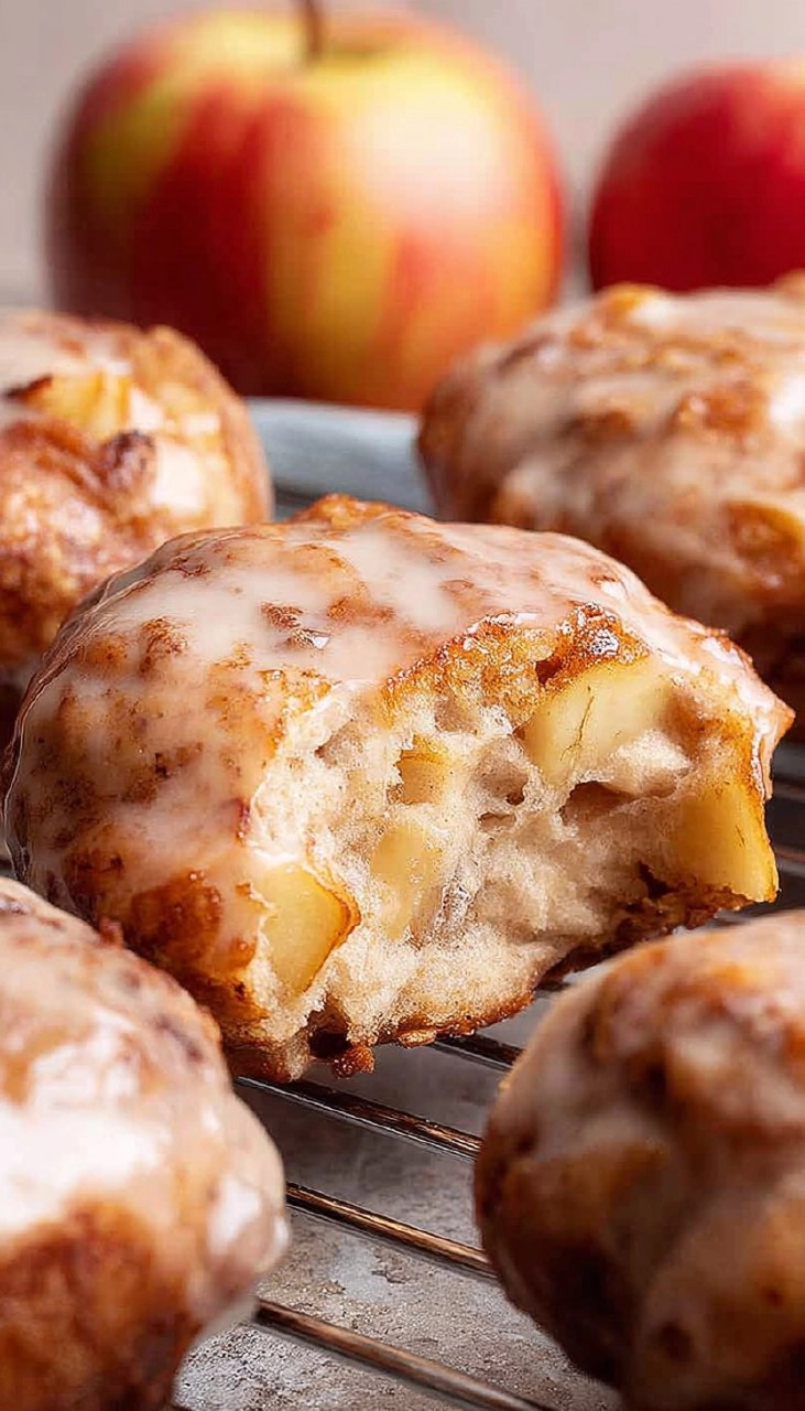 Air Fryer Apple Fritters (With Glaze)