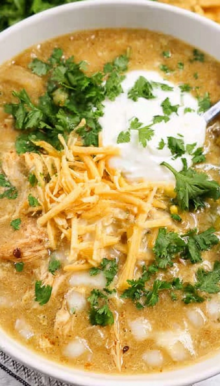 Green Chile Chicken Enchilada Soup