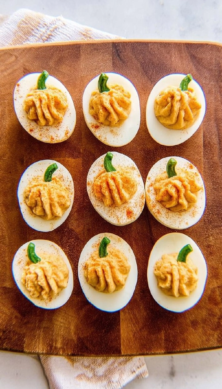 Pumpkin Deviled Eggs