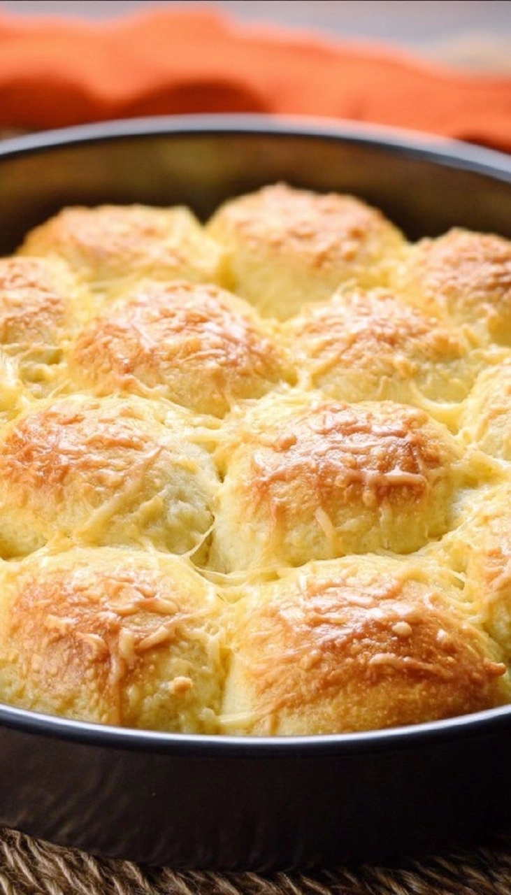 Cheesy Garlic Dinner Rolls